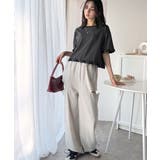 華やかさとこなれ感を両立！レースアップデザインクロップドＴシャツ(半袖) | Classical Elf  | 詳細画像31 