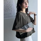 華やかさとこなれ感を両立！レースアップデザインクロップドＴシャツ(半袖) | Classical Elf  | 詳細画像34 