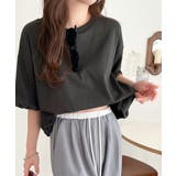 華やかさとこなれ感を両立！レースアップデザインクロップドＴシャツ(半袖) | Classical Elf  | 詳細画像40 