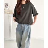 華やかさとこなれ感を両立！レースアップデザインクロップドＴシャツ(半袖) | Classical Elf  | 詳細画像42 