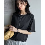 華やかさとこなれ感を両立！レースアップデザインクロップドＴシャツ(半袖) | Classical Elf  | 詳細画像2 