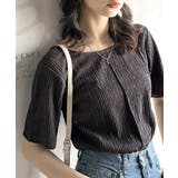 チャコール | 抜け感が大人の魅力♪前後2wayバックオープンジャガードトップス(半袖) | Classical Elf