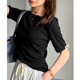 大人可愛いを叶える。前後2way袖リボンバックオープンリブトップス | Classical Elf  | 詳細画像20 