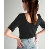 大人可愛いを叶える。前後2way袖リボンバックオープンリブトップス | Classical Elf  | 詳細画像26 