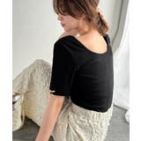 大人可愛いを叶える。前後2way袖リボンバックオープンリブトップス | Classical Elf  | 詳細画像29 