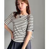 大人可愛いを叶える。前後2way袖リボンバックオープンリブトップス | Classical Elf  | 詳細画像43 