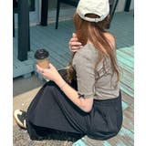 大人可愛いを叶える。前後2way袖リボンバックオープンリブトップス | Classical Elf  | 詳細画像46 