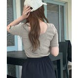 大人可愛いを叶える。前後2way袖リボンバックオープンリブトップス | Classical Elf  | 詳細画像47 