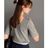 大人可愛いを叶える。前後2way袖リボンバックオープンリブトップス | Classical Elf  | 詳細画像54 