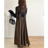 後ろ姿も可愛く盛れちゃう♪サッカー素材バックリボンフレアキャミワンピ | Classical Elf  | 詳細画像43 