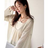 ベージュ | 《sayo×クラシカルエルフコラボ》いつもの服に+1。ちょうどいい抜け感を。深U… | Classical Elf 