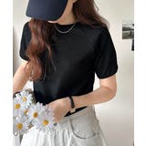 ブラック | これ一枚でおしゃれが決まる！ワッフルトップス | Classical Elf 