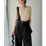 《sayo×クラシカルエルフコラボ》旬顔の太ベルト。タック入りハイウエストツイル… | Classical Elf  | 詳細画像17 