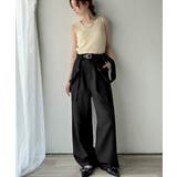 《sayo×クラシカルエルフコラボ》旬顔の太ベルト。タック入りハイウエストツイル… | Classical Elf  | 詳細画像21 