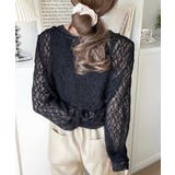 大人の上品映えレースアイテム。袖ギャザーレーストップス（長袖） | Classical Elf  | 詳細画像14 