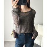 大人の上品映えレースアイテム。袖ギャザーレーストップス（長袖） | Classical Elf  | 詳細画像17 