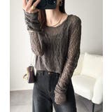 大人の上品映えレースアイテム。袖ギャザーレーストップス（長袖） | Classical Elf  | 詳細画像18 