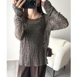 大人の上品映えレースアイテム。袖ギャザーレーストップス（長袖） | Classical Elf  | 詳細画像25 