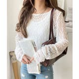 大人の上品映えレースアイテム。袖ギャザーレーストップス（長袖） | Classical Elf  | 詳細画像2 