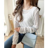 大人の上品映えレースアイテム。袖ギャザーレーストップス（長袖） | Classical Elf  | 詳細画像3 