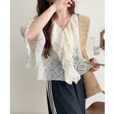 レースの余韻に浸る。ラッフルフリルデザイン総レースブラウス | Classical Elf  | 詳細画像7 