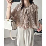 レースの余韻に浸る。ラッフルフリルデザイン総レースブラウス | Classical Elf  | 詳細画像24 