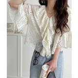 レースの余韻に浸る。ラッフルフリルデザイン総レースブラウス | Classical Elf  | 詳細画像1 