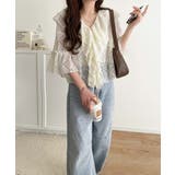 レースの余韻に浸る。ラッフルフリルデザイン総レースブラウス | Classical Elf  | 詳細画像4 