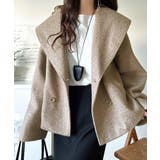 ビッグカラーで小顔見え。ふわっと羽織って、キュンとこなれる。ビッグカラーフェイク… | Classical Elf  | 詳細画像20 