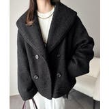 ビッグカラーで小顔見え。ふわっと羽織って、キュンとこなれる。ビッグカラーフェイク… | Classical Elf  | 詳細画像1 