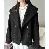 ビッグカラーで小顔見え。ふわっと羽織って、キュンとこなれる。ビッグカラーフェイク… | Classical Elf  | 詳細画像2 