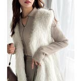 アイボリー | 高級感をレイヤード。ふわふわミックスシャギーファーベスト | Classical Elf