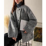 グレー | リラックス感漂うゆったり大人シルエット。ムードをまとう。ミックスシャギーミドルコ… | Classical Elf