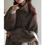 暖かさとおしゃれを両立♪ミックスシャギースタンドカラー比翼ミドルコート | Classical Elf  | 詳細画像15 