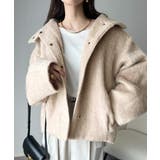 暖かさとおしゃれを両立♪ミックスシャギースタンドカラー比翼ミドルコート | Classical Elf  | 詳細画像28 