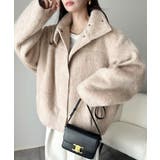 暖かさとおしゃれを両立♪ミックスシャギースタンドカラー比翼ミドルコート | Classical Elf  | 詳細画像29 