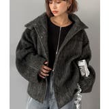 暖かさとおしゃれを両立♪ミックスシャギースタンドカラー比翼ミドルコート | Classical Elf  | 詳細画像2 