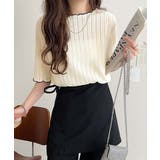 肌見せしすぎず、ほんのり色っぽ。透かし編みメロウトップスカットソー（半袖） | Classical Elf  | 詳細画像7 