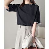 肌見せしすぎず、ほんのり色っぽ。透かし編みメロウトップスカットソー（半袖） | Classical Elf  | 詳細画像11 