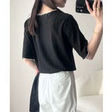 肌見せしすぎず、ほんのり色っぽ。透かし編みメロウトップスカットソー（半袖） | Classical Elf  | 詳細画像12 