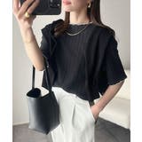 肌見せしすぎず、ほんのり色っぽ。透かし編みメロウトップスカットソー（半袖） | Classical Elf  | 詳細画像13 