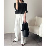 肌見せしすぎず、ほんのり色っぽ。透かし編みメロウトップスカットソー（半袖） | Classical Elf  | 詳細画像14 