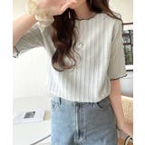 肌見せしすぎず、ほんのり色っぽ。透かし編みメロウトップスカットソー（半袖） | Classical Elf  | 詳細画像20 