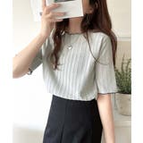 肌見せしすぎず、ほんのり色っぽ。透かし編みメロウトップスカットソー（半袖） | Classical Elf  | 詳細画像24 