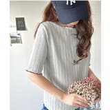 ライトグレー | 肌見せしすぎず、ほんのり色っぽ。透かし編みメロウトップスカットソー（半袖） | Classical Elf 