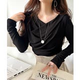 大人のとろみ×透け感。女性らしさが香り立つ。スラブシアードレープトップス（長袖） | Classical Elf  | 詳細画像18 