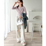 大人のとろみ×透け感。女性らしさが香り立つ。スラブシアードレープトップス（長袖） | Classical Elf  | 詳細画像27 