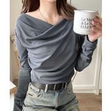 大人のとろみ×透け感。女性らしさが香り立つ。スラブシアードレープトップス（長袖） | Classical Elf  | 詳細画像29 