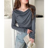 大人のとろみ×透け感。女性らしさが香り立つ。スラブシアードレープトップス（長袖） | Classical Elf  | 詳細画像35 