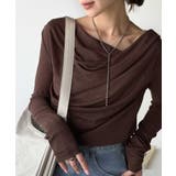 大人のとろみ×透け感。女性らしさが香り立つ。スラブシアードレープトップス（長袖） | Classical Elf  | 詳細画像37 